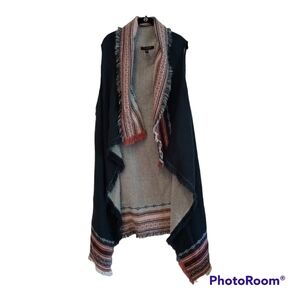 Marc New York one size large layered boho‎ Western pattern vest